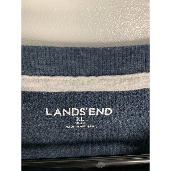 Lands End Mens Blue Waffle Knit Crewneck Pullover Sweater XL - Picture 4 of 5